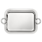 Bandeja de acero inoxidable rectangular para servir - asa "Anillo" 40x25x3 cm a sido agregado a favoritos