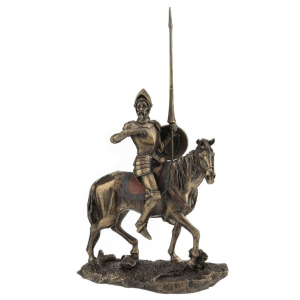 WU76512A4 Don Quijote A Caballo Bronze 34Cm