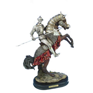caballero medieval armadura a caballo