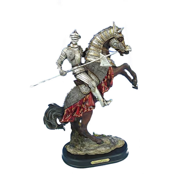 caballero medieval armadura a caballo