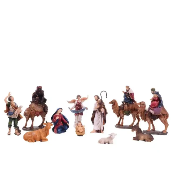 025-495906 Pesebre reyes en camello 15cm 11 piezas