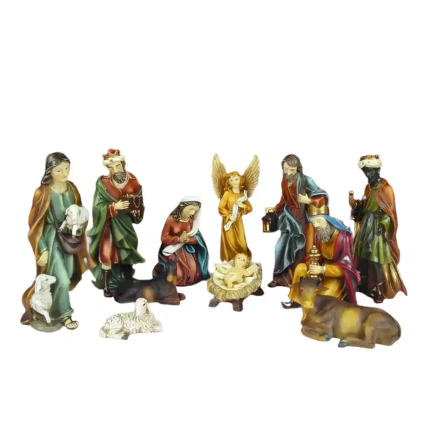 Pesebre con Nacimiento  20 cm 11 piezas