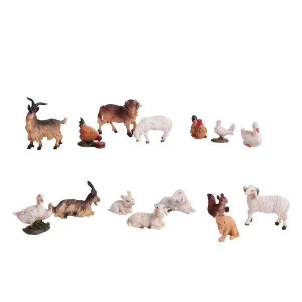 026-490413 Animales para pesebre 6cm 15 piezas Santini