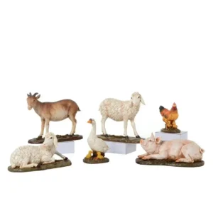 Animales para pesebre  6 piezas  20cm Santini