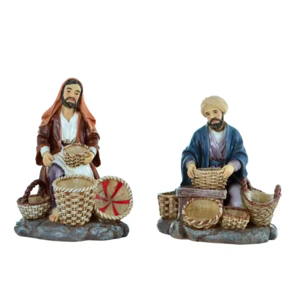 064-492026 Comerciantes de Canastos 13cm 2 piezas Santini
