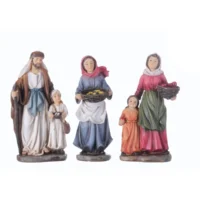 068-498593 Aldeanos con cestas de fruta 3pz 16.5cm Santini