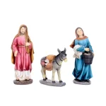 Aldeanos para pesebre Burro Saco con Oveja 15cm 3 piezas a sido agregado a favoritos