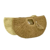 Bolso casual étnico de mimbre tejido a mano