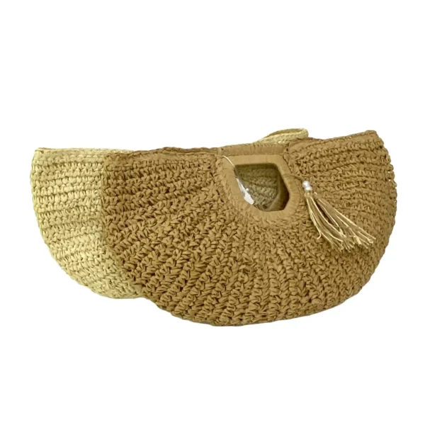 Bolso casual étnico de mimbre tejido a mano