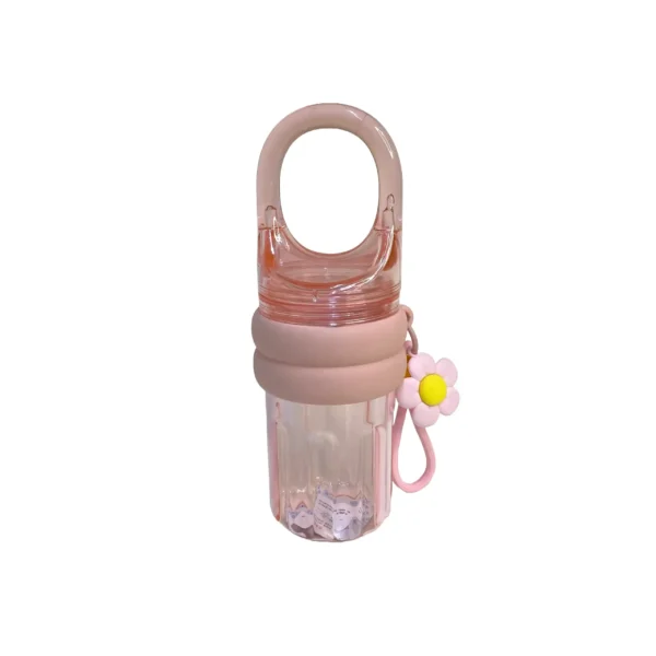MG-421C Vaso botilito con tapa llavero flor de niña
