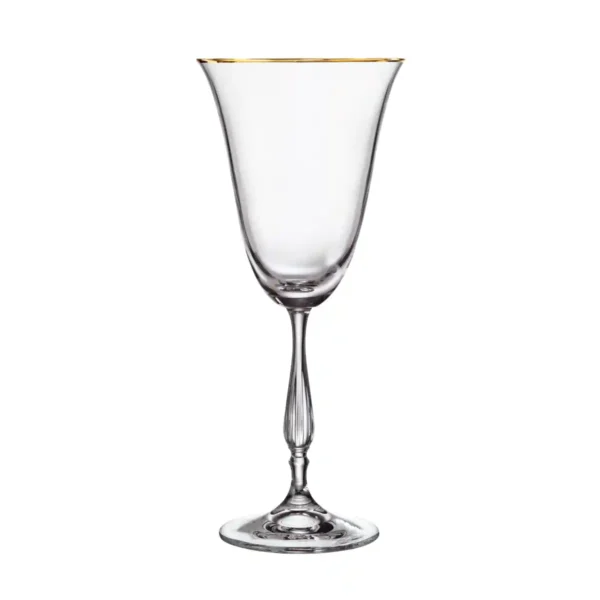 Copas vino Fregata 350ml set x 6 pz Borde dorado