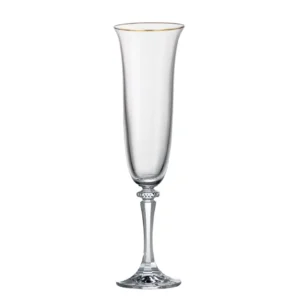 Copas flauta champagne x 6pz Branta 175ml Borde dorado