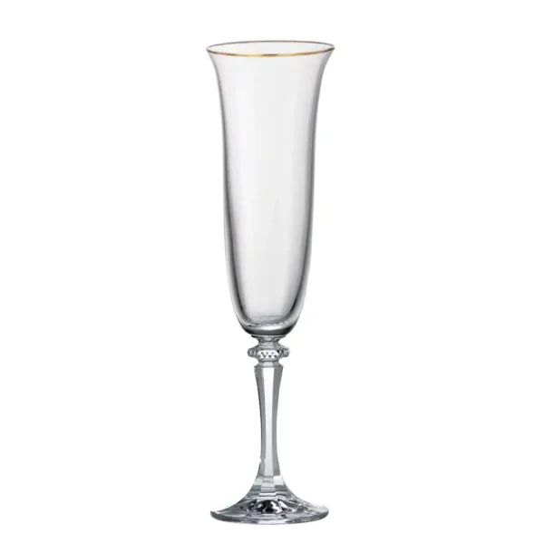 Copas flauta champagne x 6pz Branta 175ml Borde dorado