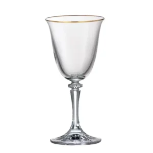 Copas de vino x 6pz Branta 250ml Borde dorado