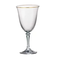 Copas de vino x 6pz Branta 360ml Borde dorado