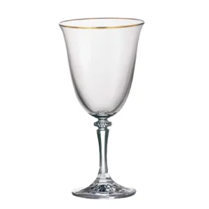Copas de vino x 6pz Branta 360ml Borde dorado