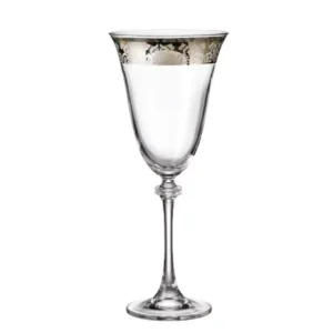 Copas de vino x6pz  Alexandra Deko platino 350 ml