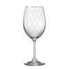 Copas de vino x 6pz  Sylvia 350ml Borde dorado|Honeycomb