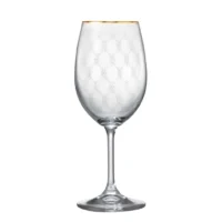 43L-4S415K-1001-0-432232-350-661 Copas de vino x 6pz Sylvia 350ml Borde dorado|Honeycomb