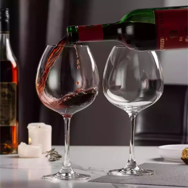 Copas vino tinto de cristal 660ml 22,3oz set x 2pz