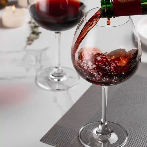 Copas vino tinto de cristal 660ml 22,3oz set x 2pz