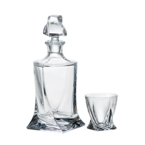 Set whisky Quadro 7pc (Botella 770ml +  6 Vasos 340ml)