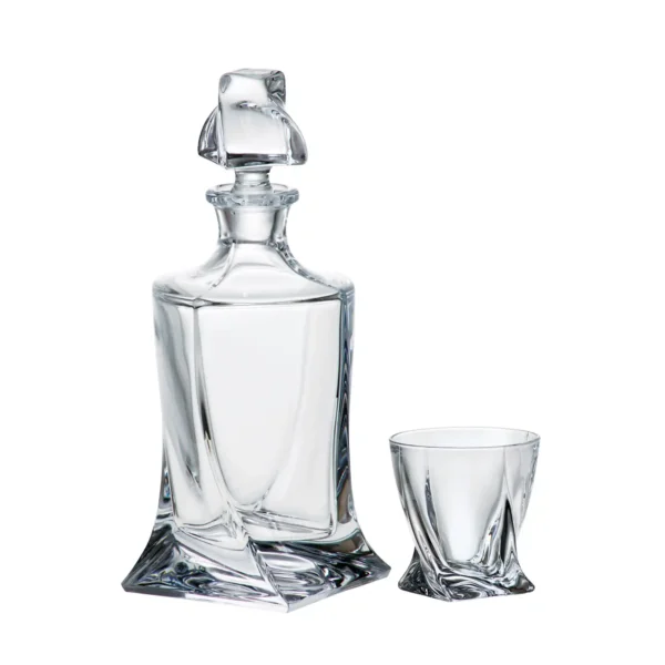 Set whisky Quadro 7pc (Botella 770ml +  6 Vasos 340ml)