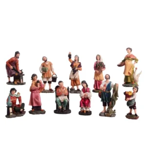 Aldeanos para pesebre Los Oficios 11pz 15cm