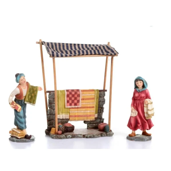 Mercader de Textiles - Toldillo 18cm Aldeano 12cm 3pz