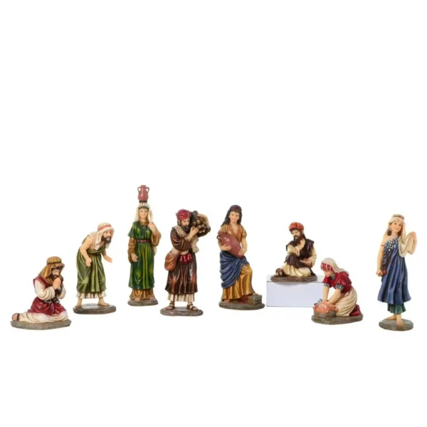 061-499327 Aldeanos Gitanos Para Pesebre 8pz 15cm