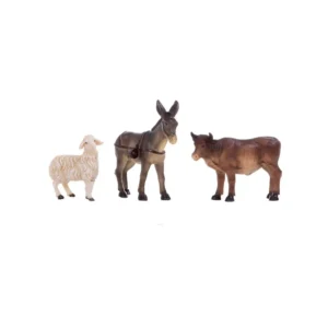 Animales Burro-Buey-Oveja 3pz  9cm