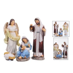 Sagrada Familia Maria Sentada 4pz 15cm