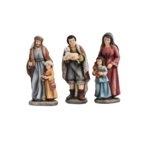 Aldeanos con Niños para pesebre 3pz 15cm