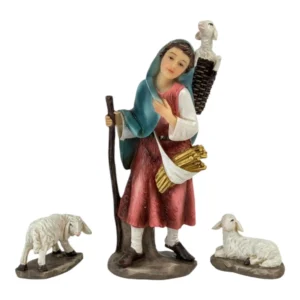 Niño Pastor Ovejas 3pz 6*5*15cm