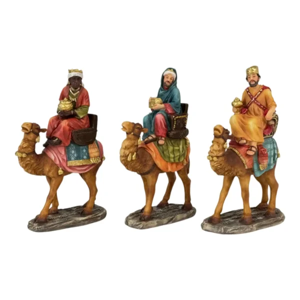 100-4900801 Reyes Magos En Camello 3pz 9*4.5*15.5cm