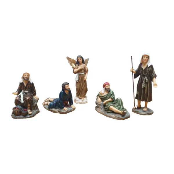 061-499325 Aldeanos Pastores Angel 5pz 15cm