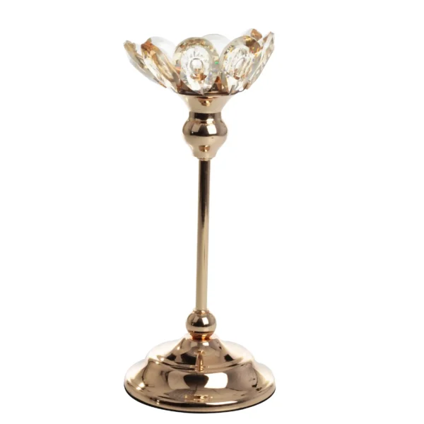 049-591738 Candelabro Gold 12X12X28cm