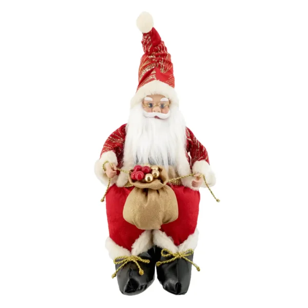 Papá Noel Sentado Rojo - Bolsa Regalos 40.5 cm  Santini