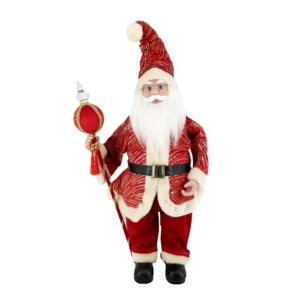 Papá Noel Rojo Con Cetro 71cm  Santini