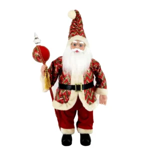 Papá Noel Rojo Con Cetro 71cm  Santini