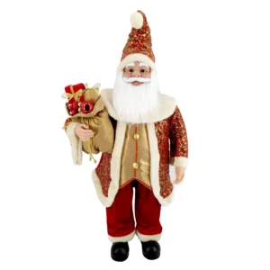 Papá Noel con bolsa de Regalos 91cm Santini