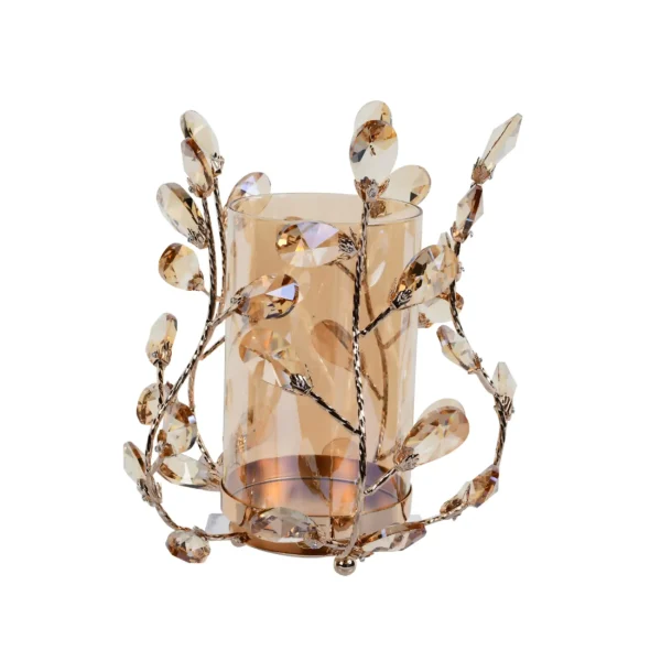 Candelero Portavela Stone Ambar 22X22X23  Santini