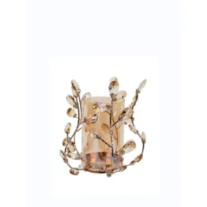 Candelero Portavela Stone Ambar 20X20X18 Santini