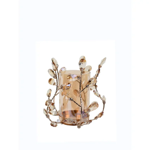 Candelero Portavela Stone Ambar 20X20X18  Santini